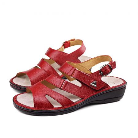 Affordable prices of red leather sandals