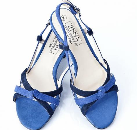 Wholesale Price of Blue Leather Sandals